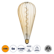 GloboStar® 99024 Λάμπα LED Soft S Spiral Filament E27 OT120 ZEPPELIN Γλόμπος 6W 420lm 360° AC 220-240V IP20 Φ12 x Υ46cm Ultra Θερμό Λευκό 2200K με Μελί Γυαλί - Dimmable - 3 Years Warranty