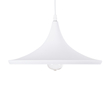 GloboStar® SHANGHAI 01026-B Μοντέρνο Κρεμαστό Φωτιστικό Καμπάνα Μονόφωτο 1 x E27 IP20 Λευκό & Χρυσό Μέταλλο - Μ37 x Π37 x Υ17cm