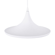 GloboStar® SHANGHAI 01026-B Μοντέρνο Κρεμαστό Φωτιστικό Καμπάνα Μονόφωτο 1 x E27 IP20 Λευκό & Χρυσό Μέταλλο - Μ37 x Π37 x Υ17cm
