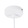 GloboStar® SHANGHAI 01026-B Μοντέρνο Κρεμαστό Φωτιστικό Καμπάνα Μονόφωτο 1 x E27 IP20 Λευκό & Χρυσό Μέταλλο - Μ37 x Π37 x Υ17cm