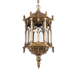 GloboStar® DARCY 01815 Vintage Κρεμαστό Φωτιστικό Ανάρτηση Μονόφωτο 1 x E27 IP20 Μπρούτζινο Μέταλλο με Διάφανο Γυαλί - Μ35 x Π35 x Υ61cm