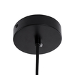 GloboStar® BELLISSIMO 61489 Μοντέρνο Κρεμαστό Φωτιστικό Μπάλα Μονόφωτο 1 x E27 IP20 Λευκό Γυαλί με Μαύρο Μέταλλο - Μ20 x Π20 x Υ42cm