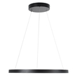 GloboStar® DIAMOND 61522 Κρεμαστό Φωτιστικό Δαχτυλίδι-Κύκλος LED CCT 45W 5040lm 360° AC 220-240V - Εναλλαγή Φωτισμού μέσω Τηλεχειριστηρίου All In One Ψυχρό 6000k+Φυσικό 4500k+Θερμό 2700k Dimmable Φ60cm - Μαύρο - 3 Years Warranty