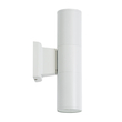 GloboStar® WALLY 77871 Φωτιστικό Τοίχου - Απλίκα Αρχιτεκτονικού Φωτισμού Εσωτερικού/Εξωτερικού Χώρου Up & Down Δίφωτο 2 x GU10 AC220-240V Αδιάβροχο IP65 - Σώμα Αλουμινίου & Tempered Glass - Μ6.4 x Π11 x Υ25cm - Λευκό - 5 Years Warranty