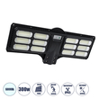 GloboStar® STREETO 85349 Professional LED Solar Street Light Αυτόνομο Ηλιακό Φωτιστικό Δρόμου 300W 2000lm 600 x LED SMD 5730 με Ενσωματωμένο Φωτοβολταϊκό Panel 6V 20W & Επαναφορτιζόμενη Μπαταρία Li-ion 3.2V 20000mAh με Αισθητήρα Ημέρας-Νύχτας & PIR Αισθητήρα Κίνησης - Αδιάβροχο IP65 - Ψυχρό Λευκό 6000K - Μ82 x Π6 x Υ35cm - 2 Years Warranty