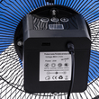 GloboStar® SOLARO-FAN 85351 Solar Fan Αυτόνομος Ηλιακός Επιδαπέδιος Ανεμιστήρας 25W 2 Λειτουργιών Ρεύματος με AC 220-240V ή με Φωτοβολταϊκό Panel 9V 12W & Επαναφορτιζόμενη Μπαταρία Li-ion 7.4V 4400mAh - 12 Ταχύτητες - Ενσωματωμένο USB 2.0 Charger Συσκευών - IP20 - Μ42 x Π20 x Υ35cm - Μαύρο & Μπλε - 2 Years Warranty