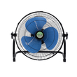 GloboStar® SOLARO-FAN 85351 Solar Fan Αυτόνομος Ηλιακός Επιδαπέδιος Ανεμιστήρας 25W 2 Λειτουργιών Ρεύματος με AC 220-240V ή με Φωτοβολταϊκό Panel 9V 12W & Επαναφορτιζόμενη Μπαταρία Li-ion 7.4V 4400mAh - 12 Ταχύτητες - Ενσωματωμένο USB 2.0 Charger Συσκευών - IP20 - Μ42 x Π20 x Υ35cm - Μαύρο & Μπλε - 2 Years Warranty