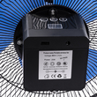 GloboStar® SOLARO-FAN 85351 Solar Fan Αυτόνομος Ηλιακός Επιδαπέδιος Ανεμιστήρας 25W 2 Λειτουργιών Ρεύματος με AC 220-240V ή με Φωτοβολταϊκό Panel 9V 12W & Επαναφορτιζόμενη Μπαταρία Li-ion 7.4V 4400mAh - 12 Ταχύτητες - Ενσωματωμένο USB 2.0 Charger Συσκευών - IP20 - Μ42 x Π20 x Υ35cm - Μαύρο & Μπλε - 2 Years Warranty