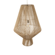 GloboStar® CAYMAN 01854 Boho Κρεμαστό Φωτιστικό Πλέγμα Μονόφωτο 1 x E27 IP20 Μπεζ Σχοινί - Μ60 x Π60 x Υ86cm