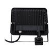 GloboStar® AURORA 61441 Επαγγελματικός Προβολέας LED 50W 6250lm 120° AC 220-240V με Ενσωματωμένο Ρυθμιζόμενο Αισθητήρα Κίνησης PIR - Αδιάβροχος IP67 - Μ21 x Π5 x Υ21cm - Μαύρο - Ψυχρό Λευκό 6000K - LUMILEDS Chips - TÜV Rheinland Certified - 3 Years Warranty