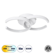 GloboStar® EVA 61068 Φωτιστικό Οροφής Design LED CCT 16W 1920lm 300° AC 220-240V - Εναλλαγή Φωτισμού μέσω Διακόπτη On/Off All In One Ψυχρό 6000k+Φυσικό 4500k+Θερμό 2700k Μ33 x Π21 x Υ7cm - Λευκό