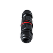 GloboStar® FAST-CONNECT 69921 Διπλός Ι Αδιάβροχος IP68 Σύνδεσμος Ταχείας Σύνδεσης & Διακλάδωσης Καλωδίων - 1 x Είσοδος & 1 x Έξοδος - Εσωτερική Τετραπλή Κλέμα με Συμβατή Διατομή Καλωδίων 4 x 0.5mm² έως 4 x 1.5mm² - 450V 16A Max - Φ2.5 x Υ9cm - Μαύρο - 5 Years Warranty