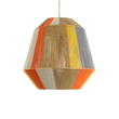 GloboStar® SALERNO 02289 Boho Κρεμαστό Φωτιστικό Πλέγμα Μονόφωτο 1 x E27 IP20 Πολύχρωμο Σχοινί - Μ50 x Π50 x Υ50cm