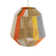 GloboStar® SALERNO 02289 Boho Κρεμαστό Φωτιστικό Πλέγμα Μονόφωτο 1 x E27 IP20 Πολύχρωμο Σχοινί - Μ50 x Π50 x Υ50cm