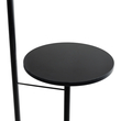 GloboStar® CORDELIA 02024 Μοντέρνο Επιδαπέδιο Φωτιστικό Μονόφωτο 1 x E27 IP20 Μαύρο & Χρυσό Αλουμίνιο, Λευκό Γυαλί με Μαύρο Μάρμαρο - Μ30 x Π38 x Υ180cm