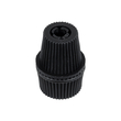 GloboStar® DIY 77564 Επιτοίχιος Στυπιοθλίπτης - Στήριγμα Καλωδίου Φωτιστικού - Φ1.6 x Υ2.3cm - Μαύρο - Πλαστικό - 5 Χρόνια Εγγύηση