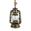 GloboStar® BARBAROSSA 01705 Vintage Κρεμαστό Φωτιστικό Ανάρτηση Μονόφωτο 1 x E27 IP20 Μπρούτζινο Μέταλλο, Διάφανο Γυαλί με Μπεζ Σχοινί - Μ18 x Π18 x Υ28cm