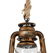 GloboStar® BARBAROSSA 01706 Vintage Κρεμαστό Φωτιστικό Ανάρτηση Μονόφωτο 1 x E27 IP20 Χάλκινο Μέταλλο, Διάφανο Γυαλί με Μπεζ Σχοινί - Μ18 x Π18 x Υ28cm