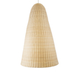 GloboStar® MAHANA 01827 Boho Κρεμαστό Φωτιστικό Πλέγμα Μονόφωτο 1 x E27 IP20 Μπεζ Ξύλο - Μ80 x Π80 x Υ130cm
