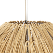 GloboStar® ARCHIPELAGO 01914 Boho Κρεμαστό Φωτιστικό Πλέγμα Μονόφωτο 1 x E27 IP20 Μπεζ Ξύλο - Μ120 x Π120 x Υ140cm