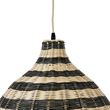 GloboStar® JAMAICA 01954 Boho Κρεμαστό Φωτιστικό Καμπάνα Μονόφωτο 1 x E27 IP20 Μπεζ & Χακί Ξύλο - Μ40 x Π40 x Υ37cm