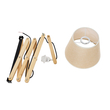 GloboStar® TALISHA 02028 Μοντέρνο Επιτοίχιο Φωτιστικό Απλίκα Μονόφωτο 1 x E27 IP20 Μπεζ Ξύλο με Μπεζ Ύφασμα - Μ100 x Π15 x Υ36cm