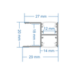 GloboStar® BOARD-PROFILE 70814-3M Προφίλ Αλουμινίου - Βάση & Ψύκτρα Ταινίας LED με Λευκό Γαλακτερό Κάλυμμα - Χρήση για Φωτισμού Ραφιού με Τοποθέτηση σε Ξύλο Πάχους 18mm - Πατητό Κάλυμμα - Ασημί - 3 Μέτρα - Πακέτο 5 Τεμαχίων - Μ300 x Π1.5 x Υ2cm