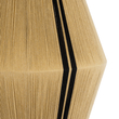 GloboStar® SALERNO 02077 Boho Κρεμαστό Φωτιστικό Πλέγμα Μονόφωτο 1 x E27 IP20 Μπεζ & Μαύρο Σχοινί - Μ50 x Π50 x Υ80cm