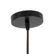 GloboStar® SALERNO 02077 Boho Κρεμαστό Φωτιστικό Πλέγμα Μονόφωτο 1 x E27 IP20 Μπεζ & Μαύρο Σχοινί - Μ50 x Π50 x Υ80cm