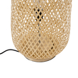 GloboStar® MAMIZU 02109 Boho Επιδαπέδιο Φωτιστικό Μονόφωτο 1 x E27 IP20 Μπεζ Ξύλο - Μ28 x Π28 x Υ93cm