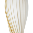 GloboStar® PRAIA 02317 Μοντέρνο Κρεμαστό Φωτιστικό Πλέγμα Δίφωτο 2 x E27 IP20 Μπεζ & Λευκό Ξύλο - Μ25 x Π25 x Υ145cm