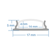 GloboStar® CURVED-PROFILE 70804-3M Προφίλ Αλουμινίου - Βάση & Ψύκτρα Ταινίας LED με Λευκό Γαλακτερό Κάλυμμα - Επιφανειακή Χρήση - Εύκαμπτο με Δυνατότητα Κυρτής Τοποθέτησης - Πατητό Κάλυμμα - Μαύρο - 3 Μέτρα - Πακέτο 5 Τεμαχίων - Μ300 x Π1.8 x Υ0.5cm
