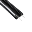 GloboStar® SURFACE-PROFILE 70845-3M Προφίλ Αλουμινίου - Βάση & Ψύκτρα Ταινίας LED με Λευκό Γαλακτερό Κάλυμμα - Επιφανειακή Χρήση Δημιουργίας Κρυφού Φωτισμού Πάνω/Κάτω - Πατητό Κάλυμμα - Μαύρο - 3 Μέτρα - Μ300 x Π5 x Υ1.7cm