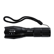 GloboStar® 79041 Φορητός Φακός Χειρός XM-L2 LED CREE 10W με Επαναφορτιζόμενη Μπαταρία 3000mAh & Φορτιστή Πρίζας - Zoom x1 έως x2000 - Ψυχρό Λευκό 6000K - Φ4 x Υ13.5cm