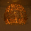 GloboStar® GUADELOUPE 02156 Boho Κρεμαστό Φωτιστικό Καμπάνα Μονόφωτο 1 x E27 IP20 Μπεζ Ράφια - Μ120 x Π120 x Υ100cm