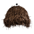GloboStar® GUADELOUPE 02295 Boho Κρεμαστό Φωτιστικό Καμπάνα Μονόφωτο 1 x E27 IP20 Καφέ Ράφια - Μ120 x Π120 x Υ100cm