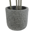 GloboStar® Artificial Garden ERICE 20757 Επιδαπέδιο Πολυεστερικό Τσιμεντένιο Κασπώ Γλάστρα - Flower Pot Γκρι Φ25 x Υ23cm