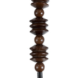 GloboStar® BEADS 00692 Vintage Κρεμαστό Φωτιστικό Ανάρτηση Μονόφωτο 1 x E27 IP20 Καφέ Ξύλο - Μ5 x Π5 x Y33cm