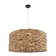 GloboStar® MANGATA 01849 Boho Κρεμαστό Φωτιστικό Καμπάνα Μονόφωτο 1 x E27 IP20 Καφέ Ξύλο - Μ60 x Π60 x Υ28cm
