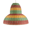 GloboStar® CABALLEROS 02058 Boho Κρεμαστό Φωτιστικό Καμπάνα Μονόφωτο 1 x E27 IP20 Πολύχρωμο Ξύλο - Μ70 x Π70 x Υ60cm