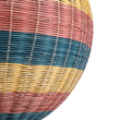 GloboStar® CABALLEROS 02064 Boho Κρεμαστό Φωτιστικό Μπάλα Μονόφωτο 1 x E27 IP20 Πολύχρωμο Ξύλο - Μ100 x Π100 x Υ100cm