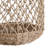 GloboStar® ECUADOR 02117 Boho Κρεμαστό Φωτιστικό Πλέγμα Μονόφωτο 1 x E27 IP20 Μπεζ Rattan - Μ28 x Π28 x Υ40cm