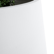 GloboStar® Artificial Garden MISSOURI 20693 Διακοσμητικό Πολυεστερικό Τσιμεντένιο Κασπώ Γλάστρα - Flower Pot Λευκό Φ70 x Υ70cm