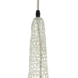 GloboStar® KENTUCKY 01871 Vintage Κρεμαστό Φωτιστικό Πλέγμα Μονόφωτο 1 x E27 IP20 Μπεζ Μέταλλο - Μ35 x Π35 x Υ60cm