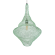 GloboStar® KENTUCKY 01873 Vintage Κρεμαστό Φωτιστικό Πλέγμα Μονόφωτο 1 x E27 IP20 Τιρκουάζ Μέταλλο - Μ35 x Π35 x Υ60cm