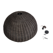 GloboStar® MONTANA 02382 Boho Κρεμαστό Φωτιστικό Καμπάνα Μονόφωτο 1 x E27 IP20 Καφέ Ξύλο - Μ80 x Π80 x Υ40cm