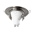 GloboStar® DELTA 77809 Χωνευτό Στρόγγυλο Σποτ Οροφής για Λάμπα MR16 με Βάση GU5.3 ή GU10 - IP20 - Μεταλλικό - Φ83 x Υ31mm - Νίκελ Ματ - 5 Χρόνια Εγγύηση
