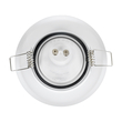 GloboStar® DELTA 77814 Χωνευτό Κινούμενο Στρόγγυλο Σποτ Οροφής για Λάμπα MR16 με Βάση GU5.3 ή GU10 - IP20 - Μεταλλικό - Φ92 x Υ28mm - Λευκό - 5 Χρόνια Εγγύηση