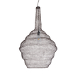 GloboStar® KENTUCKY 01884 Vintage Κρεμαστό Φωτιστικό Πλέγμα Μονόφωτο 1 x E27 IP20 Καφέ Μέταλλο - Μ60 x Π60 x Υ90cm