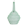 GloboStar® KENTUCKY 01885 Vintage Κρεμαστό Φωτιστικό Πλέγμα Μονόφωτο 1 x E27 IP20 Τιρκουάζ Μέταλλο - Μ60 x Π60 x Υ90cm